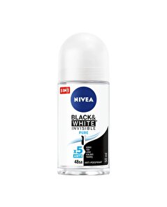 Nivea Nivea Kadın Roll-on Deodorant 72h Black&White Invisible Pure Anti-perspirant Koruma 50 ml