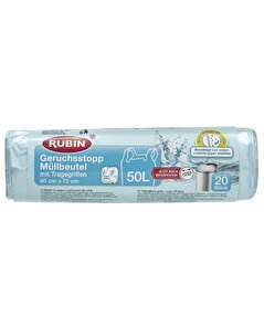 Rubin Rubin Çöp Torbası Kulplu - 50 Litre 60x72 cm 20 Adet