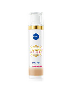 Nivea Nivea Luminous630 Koyu Leke Karşıtı CC Yüz Kremi SPF30 Orta Ton 40 ml