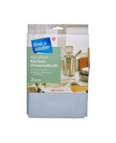 Flink & Sauber Flink & Sauber Mikrofiber Mutfak Bezi 2'li Tüm Yüzeyler, 2'li