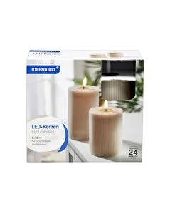 Ideenwelt Ideenwelt Led Oluklu Mum 2'li