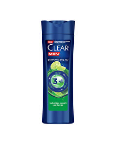 Clear Men Clear Men Şampuan & Duş Jeli 3 in 1 Yağlanma Karşıtı Lime Özlü 350 ml