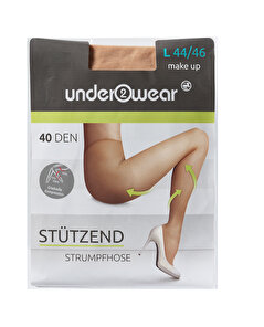 Underwear Underwear Destekli Külotlu İnce Çorap 40 den, Şampanya 44/46 Beden