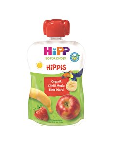 Hipp Hipp Organik Meyve Keyfi Çilekli Muzlu Elma Püresi 100 gr
