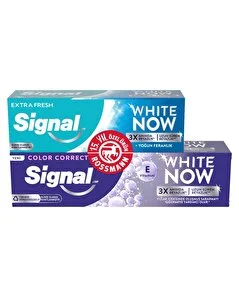 Signal Signal Diş Macunu White Now Color Correct 75 ml + White Now Extra Fresh 50 ml