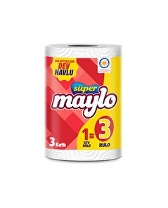 Maylo Maylo Havlu Peçete Süper Dev Rulo Tekli (1*3)