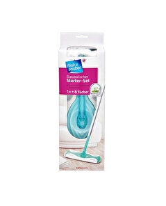Flink & Sauber Flink & Sauber Yer İçin Toz Alma Seti 1 Başlık + 4 Parçalı Sap + 8'li Toz Bezi
