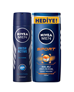 Nivea Men Nivea Men Fresh Active Deodorant 150 ml + Hediye Sport Duş Jeli 250 ml