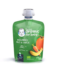 Gerber Gerber Organik Muzlu Havuçlu Balkabağı Püresi 90 gr