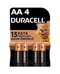Duracell Duracell AA Alkalin Kalem Pil 4'lü paket 1,5 V LR6/MN1500