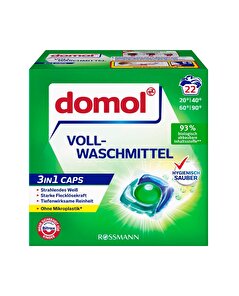 Domol Domol Çamaşır Makinesi Deterjan Kapsülü 3in1 Beyaz 22 Yıkama