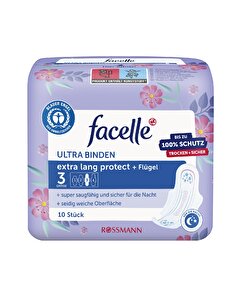 Facelle Facelle Ped Ultra Gece Koruma Kanatlı 10'lu