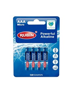 Rubin Rubin Alkalin AAA İnce Pil 1,5V 4'lü