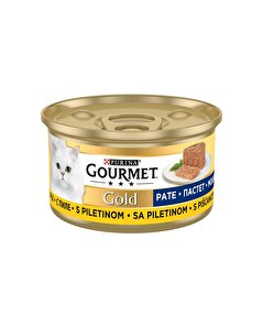 Purina Purina Kedi Maması Kıyılmış Tavuklu Konserve  Gourmet Gold 85 gr