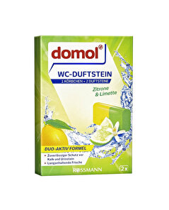 Domol Domol WC Kokusu Klozet Blok, Askı Aparatlı Limon 2 x 40 gr