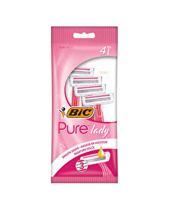 Bic Bic Pure Lady 3 Bıçaklı Kadın Tıraş Bıçağı 4'lü Poşet