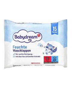 Babydream Babydream Bebek Islak Mendil Hassas Cilt, Aloe Veralı 15'li