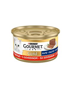 Purina Purina Kedi Maması Kıyılmış Sığır Etli Konserve Gourmet Gold 85 gr