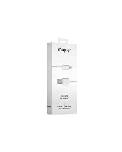 Mojue Mojue Şarj Kablosu Type-A - Micro Usb Beyaz