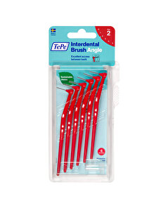 Tepe Tepe Arayüz Fırçası Angle Saplı 0.5 mm Kırmızı 6'lı