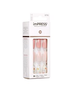 Impress Impress Yapışkanlı Takma Tırnak Çiçekli