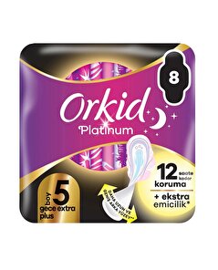Orkid Orkid Platinum Hijyenik Ped Eko Gece Ekstra Plus 8'li