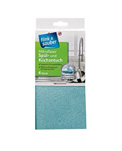 Flink & Sauber Flink & Sauber Mikrofiber Temizlik Bezi Düz Zeminler İçin 4'lu