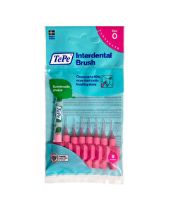 Tepe Tepe Arayüz Fırçası 0.4 mm Pembe 8'li