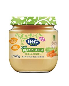 Hero Baby Hero Baby Kemik Sulu&Karışık Sebzeli Bebek Maması 120 gr