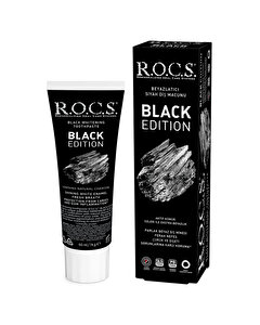 Rocs Diş Macunu Black Edition Kömür Beyazlatıcı 60 ml