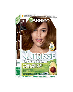 Garnier Nutrisse Yoğun Besleyici Kalıcı Krem Saç Boyası 4.3 Altın Kahve