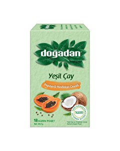 Doğadan Yeşil Çay Papaya & Hindistan Cevizli 18'li