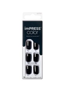 Impress Color Kendinden Yapışkanlı Takma Tırnak Kısa All Black