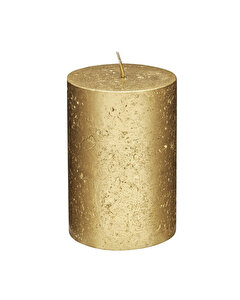 Rubin Licht Silindir Mum Rustik Metalik Altın, 100x68 mm