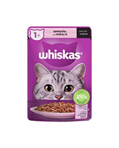 Whiskas Yaş Kedi Maması Poşet Somonlu 85 gr