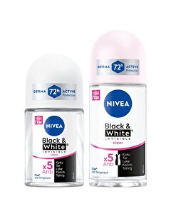Nivea Black&White Kadın Roll on 50 Ml + Mini Roll on 25 Ml