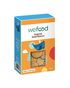 Wefood Organik Sade Tereyağlı Bisküvi 50gr