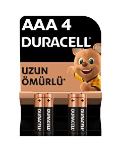 Duracell AAA Alkalin İnce Kalem Pil 4'lü paket 1,5 V LR03/MN2400