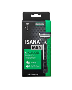 Isana Men Tıraş Bıçağı 4 Bıçaklı Hassas Ciltler 3 adet