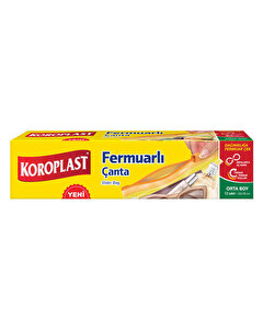 Koroplast Fermuarlı Çanta Orta Boy 12'li