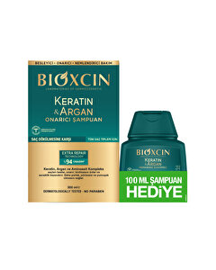 Bioxcin Onarıcı Şampuan Keratin & Argan 300 ml + 100 ml
