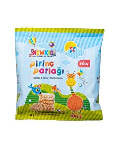Newkid Fonksiyonel Pirinç Patlağı Şeftali Elma 50 gr