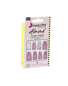 Nascita Almond Takma Tırnak Leopar Pembe 24'lü