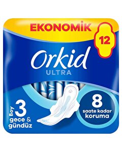 Orkid Ultra Extra Hijyenik Ped Gece Ekonomik Paket 12'li
