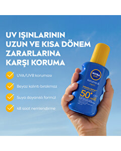 Nivea Sun Yüksek Güneş Koruyucu Ve Nemlendirici Vücut Spreyi SPF 50+ 200ml