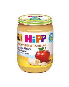 Hipp Organik Kavanoz Maması Elma ve Muz Püresi 190 gr