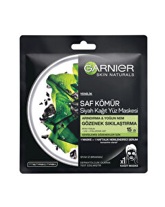 Garnier Kağıt Yüz Maskesi Siyah Yosunlu Gözenek Sıkılaştırıcı 1 Adet