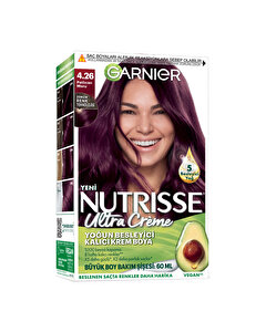 Garnier Nutrisse Yoğun Besleyici Kalıcı Krem Saç Boyası 4.26 Patlıcan Moru