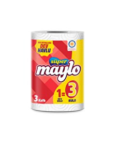 Maylo Havlu Peçete Süper Dev Rulo Tekli (1*3)