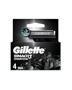 Gillette Mach3 Charcoal Yedek Bıçak 4'lü